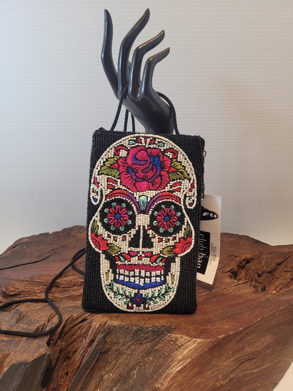 Bamboo Trading Day of The Dead Sugar Skull Club Bag NWT